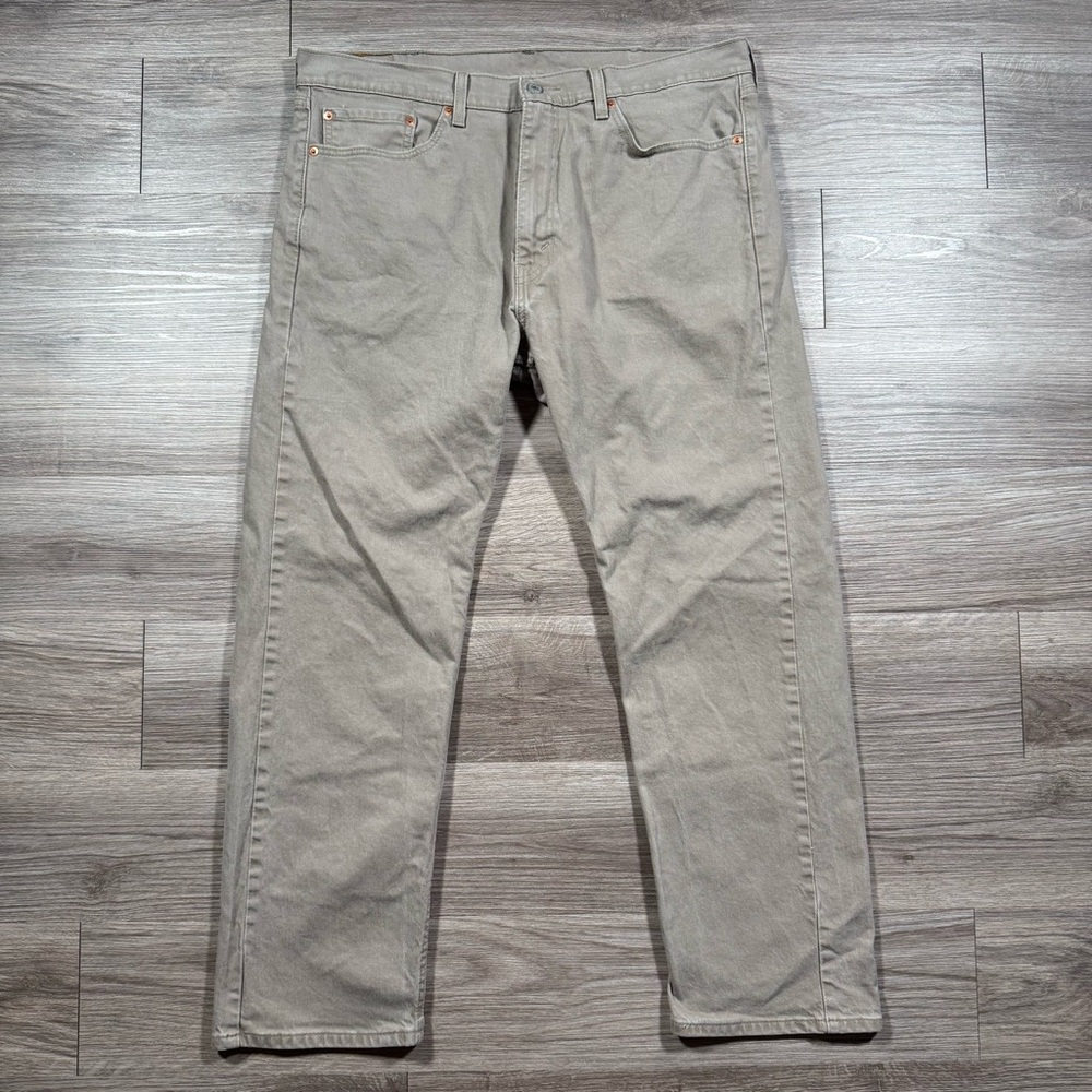 Men’s Levi’s 505 Desert Taupe Brown Regular Fit Low Stretch Jeans Size 38x30